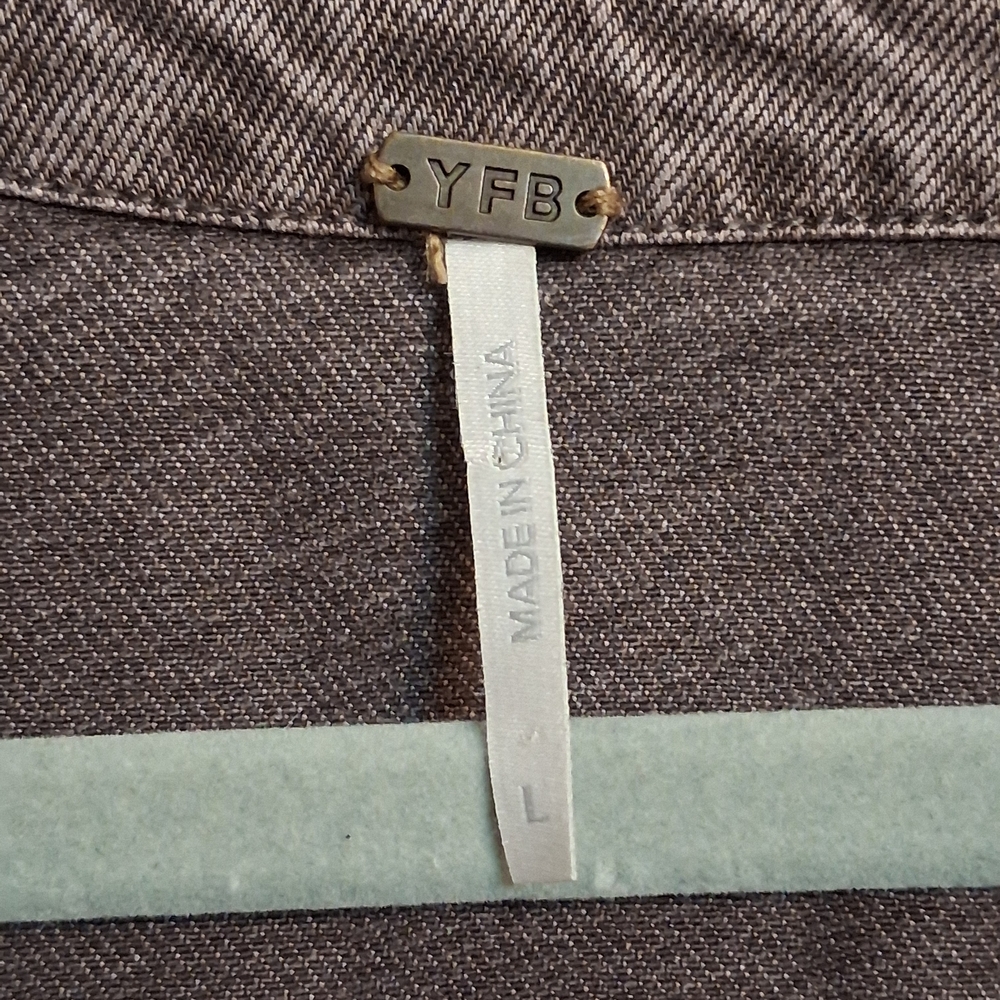 YFB Black Stonewashed Denim Wrap Dress. - Picture 4 of 8